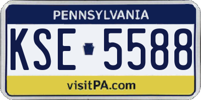 PA license plate KSE5588