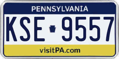 PA license plate KSE9557