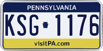 PA license plate KSG1176