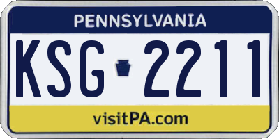 PA license plate KSG2211