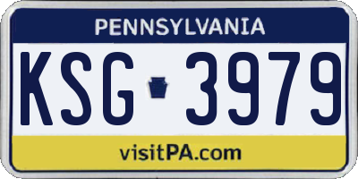 PA license plate KSG3979