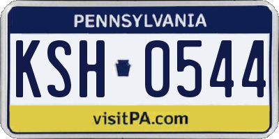 PA license plate KSH0544