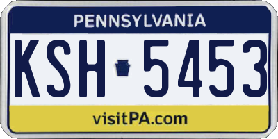 PA license plate KSH5453