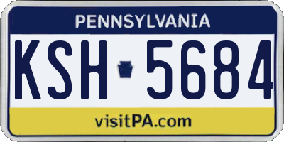PA license plate KSH5684