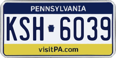 PA license plate KSH6039