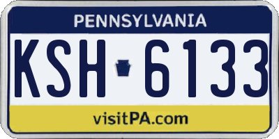 PA license plate KSH6133