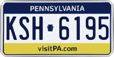 PA license plate KSH6195