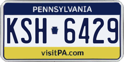 PA license plate KSH6429
