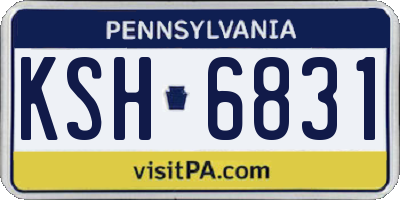 PA license plate KSH6831