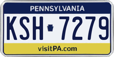 PA license plate KSH7279
