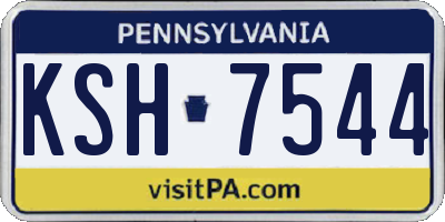 PA license plate KSH7544