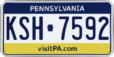 PA license plate KSH7592