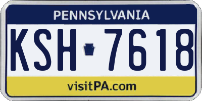 PA license plate KSH7618