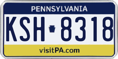 PA license plate KSH8318