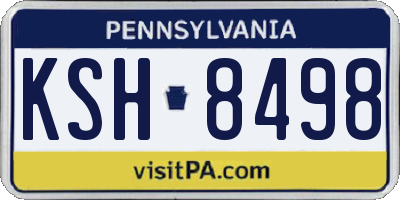 PA license plate KSH8498