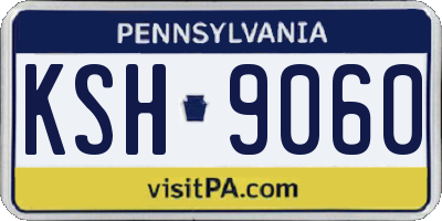 PA license plate KSH9060