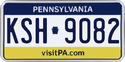 PA license plate KSH9082