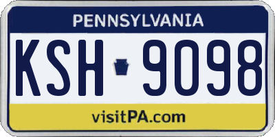 PA license plate KSH9098
