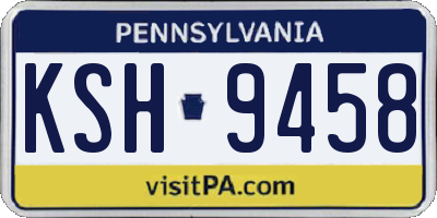 PA license plate KSH9458