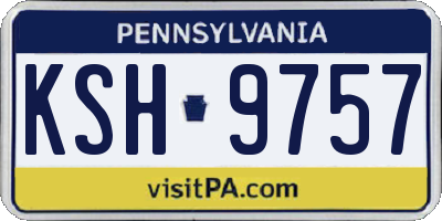 PA license plate KSH9757