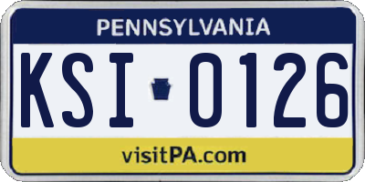 PA license plate KSI0126