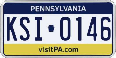 PA license plate KSI0146