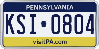 PA license plate KSI0804