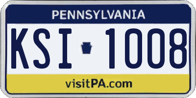 PA license plate KSI1008