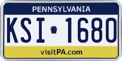 PA license plate KSI1680