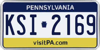 PA license plate KSI2169