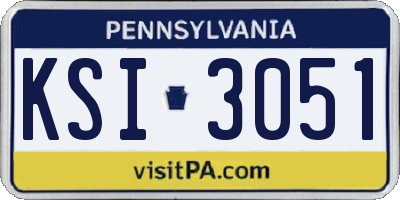 PA license plate KSI3051