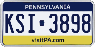 PA license plate KSI3898