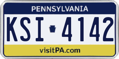 PA license plate KSI4142