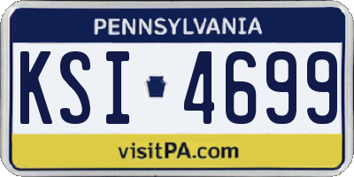 PA license plate KSI4699