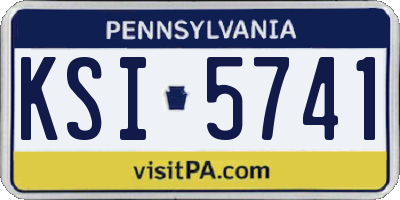 PA license plate KSI5741