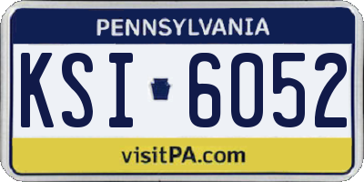 PA license plate KSI6052