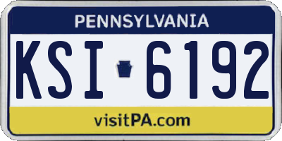 PA license plate KSI6192