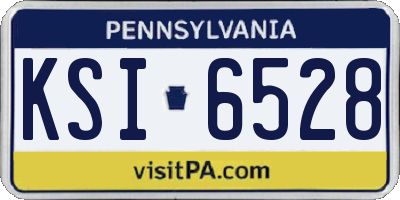 PA license plate KSI6528