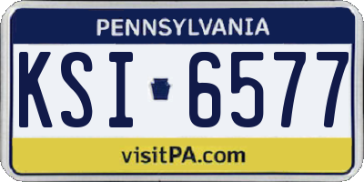PA license plate KSI6577