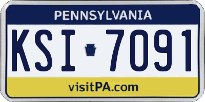 PA license plate KSI7091