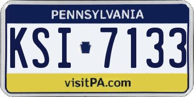 PA license plate KSI7133