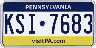PA license plate KSI7683