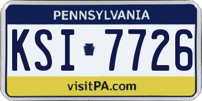 PA license plate KSI7726