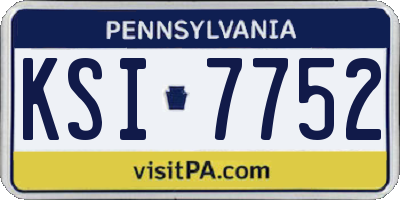PA license plate KSI7752