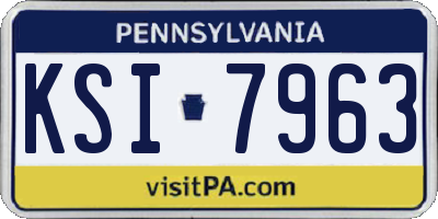 PA license plate KSI7963