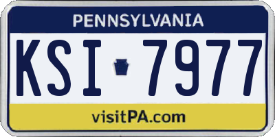 PA license plate KSI7977