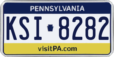 PA license plate KSI8282