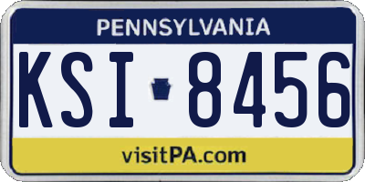 PA license plate KSI8456