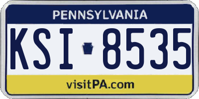 PA license plate KSI8535
