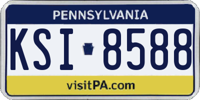 PA license plate KSI8588